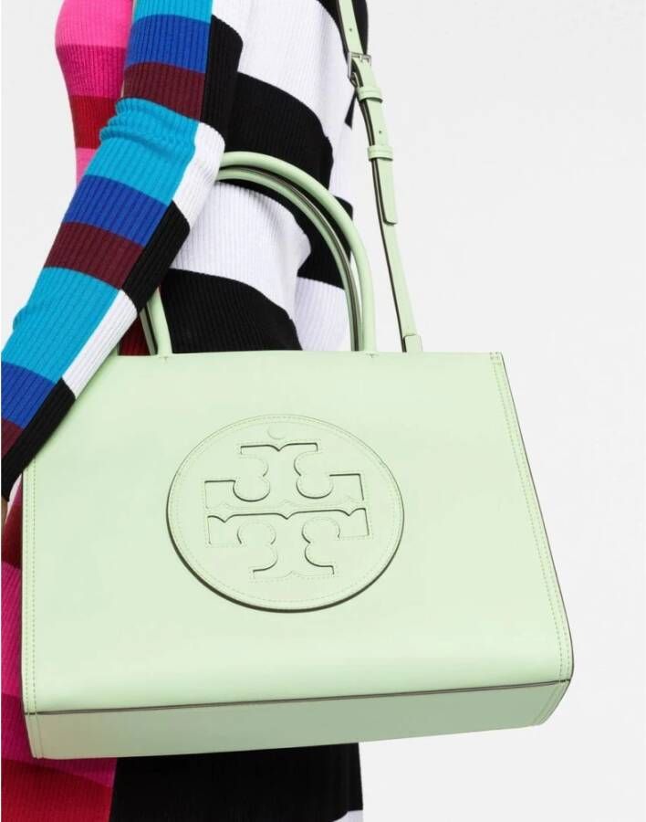 TORY BURCH Eco Ella Logo Tote Bag Green Dames