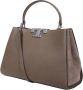TORY BURCH Eleanor Leren Crossbody Tas Grijs Brown Dames - Thumbnail 1