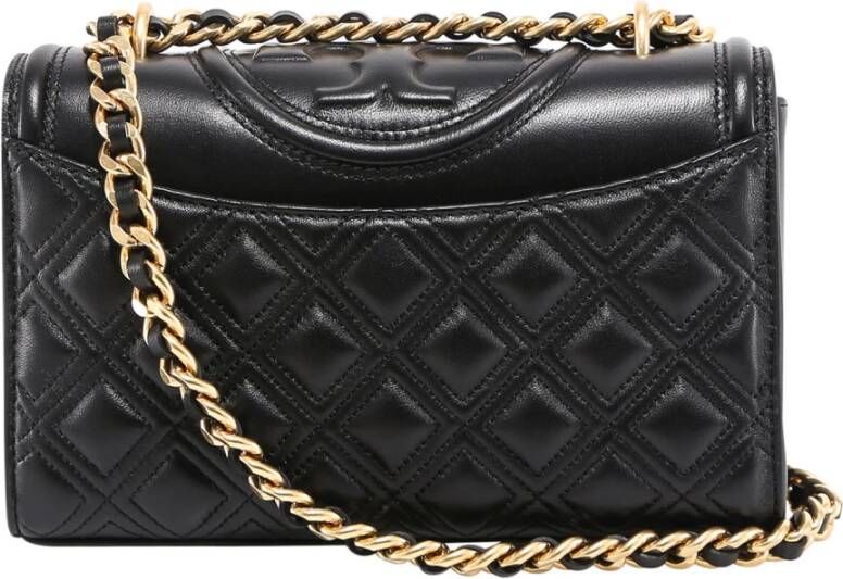 TORY BURCH Gewatteerde Leren Schoudertas Zwart Dames