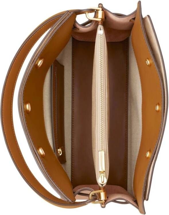 TORY BURCH Lee Radziwill Crossbody Tas Beige Dames