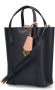 TORY BURCH Perry Korrelig Leren Handtas met Logo Black Dames - Thumbnail 4