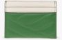 TORY BURCH Leren kaarthouder met logo Groen Dames - Thumbnail 2