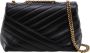 TORY BURCH Matelassé Leren Schoudertas met Frontaal Logo Zwart Dames - Thumbnail 2