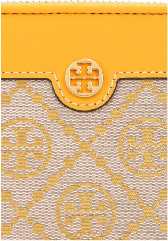 TORY BURCH Portemonnee kaarthouder Yellow Dames