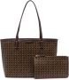 TORY BURCH Ever-Ready Printed Coated Canvas Kleine Tote Tas Brown Dames - Thumbnail 6