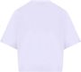 TORY BURCH Wit Ss23 Crop Fit T-Shirt met Maxi Ingedrukt Logo White Dames - Thumbnail 2
