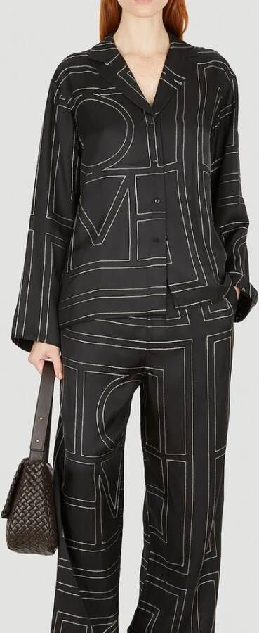 TotêMe Monogram Shirt Zwart Dames