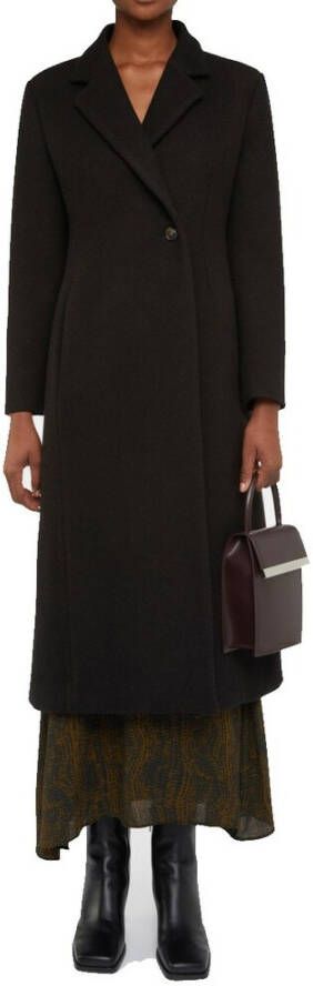 Trussardi Double-Breasted Coat Zwart Dames