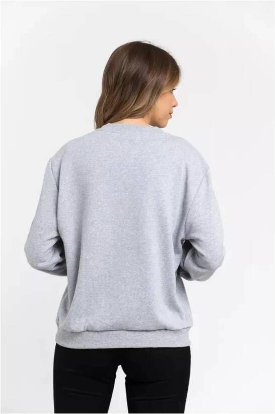 Trussardi Grijze Katoenen Oversized Sweatshirt met Maxi Lettering Gray Dames