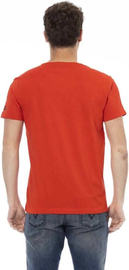 Trussardi Heren T-shirt met korte mouwen en ronde hals Rood Heren
