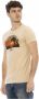 Trussardi Beige T-shirt met korte mouwen en slanke print Beige Heren - Thumbnail 2