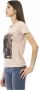 Trussardi Roze Katoenen T-shirt met Korte Mouwen en Voorkant Print Pink Dames - Thumbnail 1