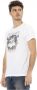 Trussardi Action Wit Katoenen T-Shirt met Voorkant Print White Heren - Thumbnail 4