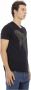 Trussardi Stijlvolle V-Hals T-Shirt met Voorkant Print Zwart Heren - Thumbnail 2