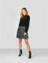 Trussardi Mini Jurk met Kraag en Geplooide Rok Black Dames - Thumbnail 2