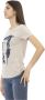 Trussardi Lichtblauw Katoenen T-shirt met Korte Mouwen en Print op de Voorkant Blue Dames - Thumbnail 2