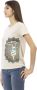Trussardi Beige Katoenen T-shirt met Korte Mouwen en Voorkant Print Beige Dames - Thumbnail 2
