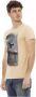 Trussardi Elegante Beige Ronde Hals Tee met Stijlvolle Print Beige Heren - Thumbnail 2