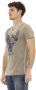 Trussardi Groen V-hals T-shirt met Frontprint Green Heren - Thumbnail 2