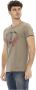 Trussardi Groen Katoenen T-Shirt met Voorkant Print Green Heren - Thumbnail 2