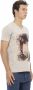 Trussardi Katoenen Heren V-Hals T-Shirt met Front Print Beige Heren - Thumbnail 2