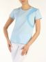 Trussardi Katoenen T-shirt met Logo Print Blue Dames - Thumbnail 2