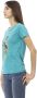 Trussardi Casual T-shirt met korte mouwen en frontprint Blue Dames - Thumbnail 2