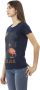 Trussardi Blauw Katoenen T-shirt met Korte Mouwen en Voorkant Print Blue Dames - Thumbnail 2