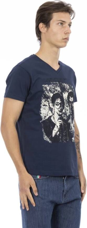 Trussardi T-Shirts Blauw Heren