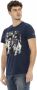 Trussardi Stijlvol Blauw Bedrukt T-shirt met Korte Mouwen Blue Heren - Thumbnail 2