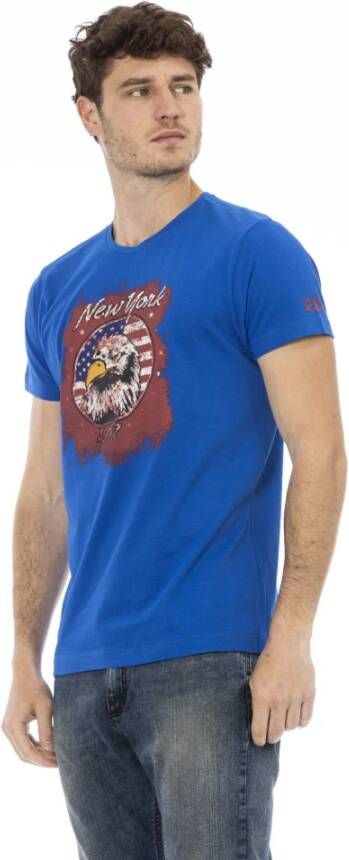 Trussardi T-Shirts Blauw Heren