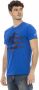 Trussardi Elegant Blauw T-shirt met Korte Mouwen en Frontprint Blue Heren - Thumbnail 2