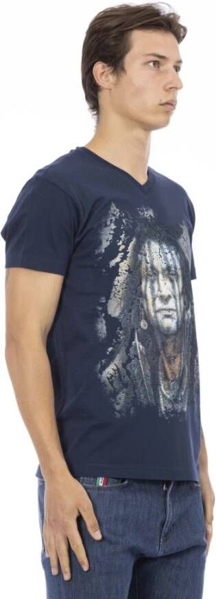 Trussardi T-Shirts Blauw Heren