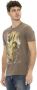 Trussardi Action Grijs Katoenen T-Shirt met Voorkant Print Gray Heren - Thumbnail 2