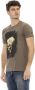 Trussardi Bruine Katoenen T-Shirt met Ronde Hals Brown Heren - Thumbnail 2