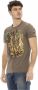 Trussardi Elegant bruin T-shirt met Frontprint Brown Heren - Thumbnail 2