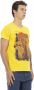 Trussardi Korte Mouw V-hals T-shirt Frontprint Yellow Heren - Thumbnail 2
