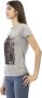 Trussardi Grijze Katoenen T-shirt met Korte Mouwen en Voorkant Print Gray Dames - Thumbnail 2