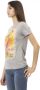 Trussardi Grijze Katoenen T-shirt met Korte Mouwen en Voorkant Print Gray Dames - Thumbnail 2