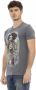 Trussardi Elegant grijs rond hals T-shirt met frontprint Gray Heren - Thumbnail 2