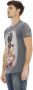 Trussardi Action Grijs Katoenen T-Shirt met Voorkant Print Gray Heren - Thumbnail 4