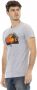 Trussardi Action Grijs Katoenen T-Shirt met Voorkant Print Gray Heren - Thumbnail 2