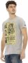 Trussardi Action Grijs Katoenen T-Shirt met Voorkant Print Gray Heren - Thumbnail 2
