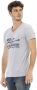Trussardi Stijlvolle Grijze V-Hals T-Shirt met Voorkant Print Gray Heren - Thumbnail 2