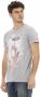 Trussardi Stijlvol grijs T-shirt met frontprint Gray Heren - Thumbnail 2