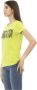 Trussardi Groene Katoenen T-shirt met Korte Mouwen en Voorkant Print Green Dames - Thumbnail 2