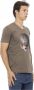 Trussardi Verhoogde Casual Bruin V-hals T-shirt Brown Heren - Thumbnail 2