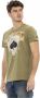 Trussardi Groen Katoenen T-Shirt met Voorkant Print Green Heren - Thumbnail 4