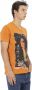 Trussardi Stijlvolle Oranje V-Hals T-Shirt met Voorkant Print Orange Heren - Thumbnail 4