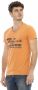 Trussardi Oranje V-hals T-shirt met Frontprint Orange Heren - Thumbnail 2